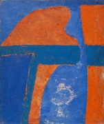John Barnicoat-Blue and Orange Composition
